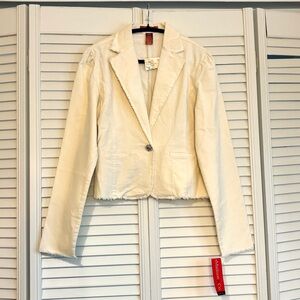 NWT Madison & Co. Cream Corduroy Blazer Jacket Size XL